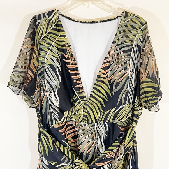 NWOT Shein Multicolored Tropical Safari One Piece Swim Suit - Picture 8 of 11